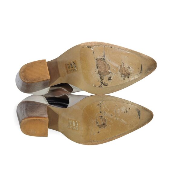 Free People Wilder Pointed Toe Ankle Booties Women's 8/38 Cream Nubuck Leather - Picture 8 of 11